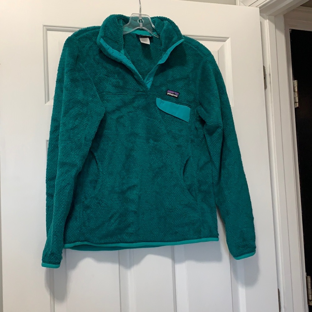 Patagonia Retool teal pullover S